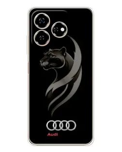 Чехол для ZTE Nubia V60 с картинкой «Графика — пантера и Audi» Чехол для ZTE Nubia V60 с картинкой «Графика — пантера и Audi»
