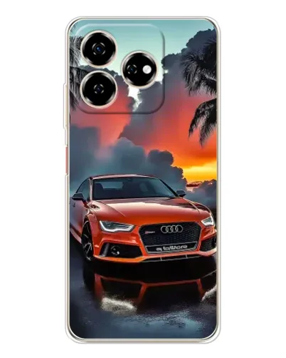 Чехол для ZTE Nubia V60 с картинкой «Audi — закат»
