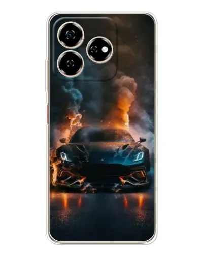 Чехол для ZTE Nubia V60 с картинкой «Lamborghini дымная эстетика»