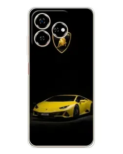 Чехол для ZTE Nubia V60 с картинкой «Lamborghini желтый акцент»