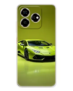 Чехол для ZTE Nubia V60 с картинкой «Салатовый Lamborghini Huracan»