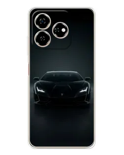 Чехол для ZTE Nubia V60 с картинкой «Черный Lamborghini Aventador»