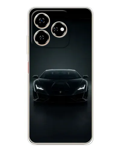 Чехол для ZTE Nubia V60 с картинкой «Черный Lamborghini Aventador»