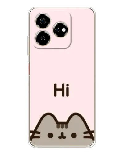 Чехол для ZTE Nubia V60 с картинкой «Пушин говорит Hi» Чехол для ZTE Nubia V60 с картинкой «Пушин говорит Hi»