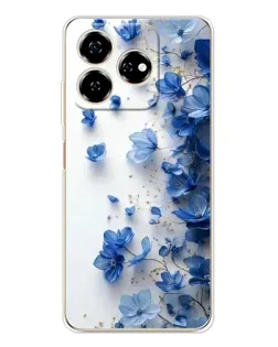 Чехол для ZTE Nubia V60 с картинкой «Голубой цветочный каскад» Чехол для ZTE Nubia V60 с картинкой «Голубой цветочный каскад»