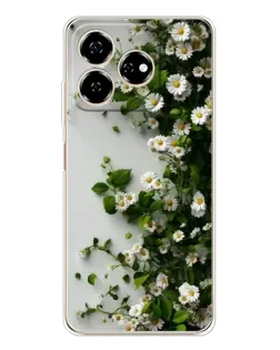 Чехол для ZTE Nubia V60 с картинкой «Ветка мелких белых цветов» Чехол для ZTE Nubia V60 с картинкой «Ветка мелких белых цветов»