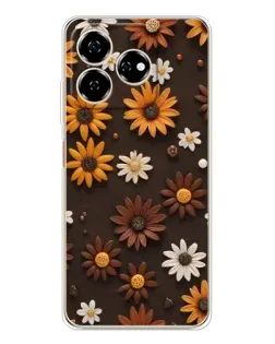 Чехол для ZTE Nubia V60 с картинкой «Узор из маленьких подсолнухов» Чехол для ZTE Nubia V60 с картинкой «Узор из маленьких подсолнухов»