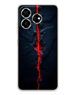 Чехол для ZTE Nubia V60 с картинкой «Kрасная лавовая трещина»