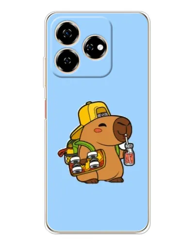 Чехол для ZTE Nubia V60 с картинкой «Капибара на скейте» Чехол для ZTE Nubia V60 с картинкой «Капибара на скейте»