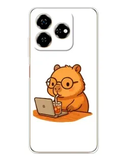 Чохол для ZTE Nubia V60 з картинкою «Капібара з ноутбуком» Чохол для ZTE Nubia V60 з картинкою «Капібара з ноутбуком»