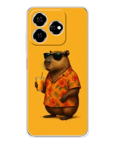 Чехол для ZTE Nubia V60 с картинкой «Капибара на отдыхе» Чехол для ZTE Nubia V60 с картинкой «Капибара на отдыхе»