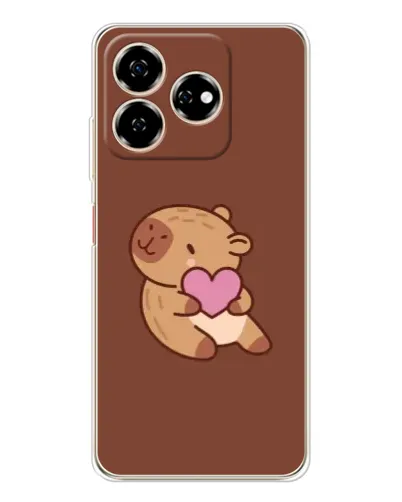Чехол для ZTE Nubia V60 с картинкой «Капибара с сердцем» Чехол для ZTE Nubia V60 с картинкой «Капибара с сердцем»
