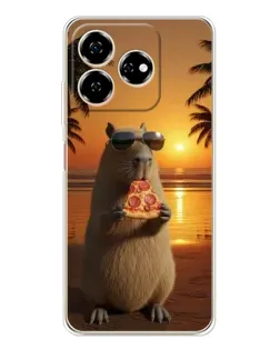Чохол для ZTE Nubia V60 з картинкою «Капібара з піцою» Чохол для ZTE Nubia V60 з картинкою «Капібара з піцою»
