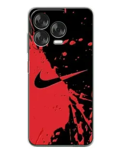 Чехол для ZTE Nubia V70 Design с картинкой «Красные брызги Nike»