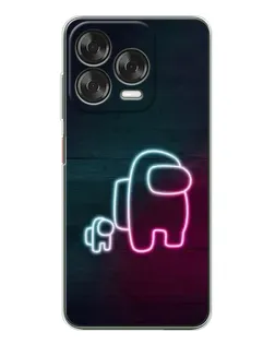 Чехол для ZTE Nubia V70 Design с картинкой «Among Us неон-арт»
