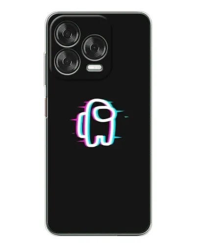 Чехол для ZTE Nubia V70 Design с картинкой «Among Us неон»