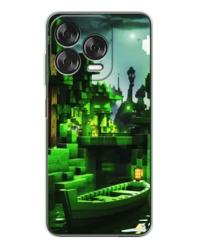 Чехол для ZTE Nubia V70 Design с картинкой «Minecraft лесной пейзаж»