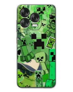 Чехол для ZTE Nubia V70 Design с картинкой «Криперы Minecraft»