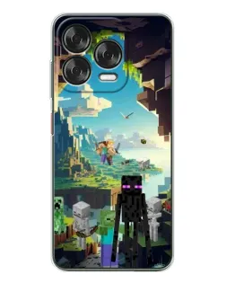 Чехол для ZTE Nubia V70 Design с картинкой «Эндермен в лесу»