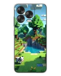Чехол для ZTE Nubia V70 Design с картинкой «Minecraft летний день»