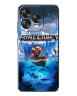 Чехол для ZTE Nubia V70 Design с картинкой «Minecraft ледяной мир»