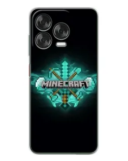 Чехол для ZTE Nubia V70 Design с картинкой «Minecraft Diamond лого»