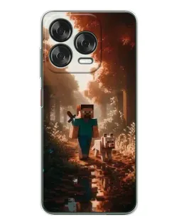Чехол для ZTE Nubia V70 Design с картинкой «Стив в лесу»