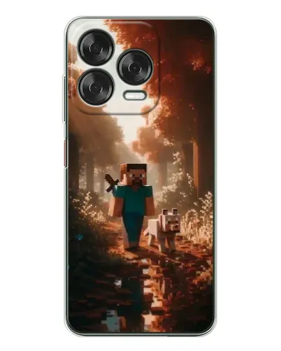 Чехол для ZTE Nubia V70 Design с картинкой «Стив в лесу»