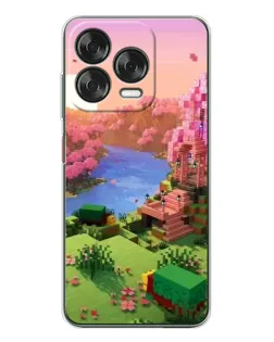 Чехол для ZTE Nubia V70 Design с картинкой «Розовое дерево Minecraft»