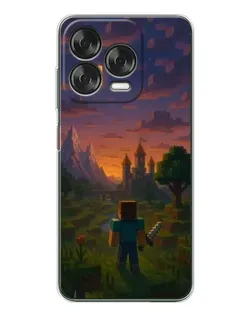 Чехол для ZTE Nubia V70 Design с картинкой «Стив у башни»