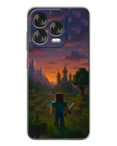 Чехол для ZTE Nubia V70 Design с картинкой «Стив у башни»