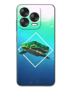 Чехол для ZTE Nubia V70 Design с картинкой «Черепаха Minecraft»