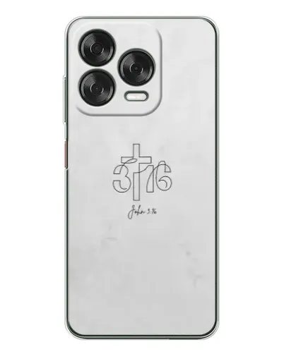 Чехол для ZTE Nubia V70 Design с картинкой «Иоанна 3:16 Крест»