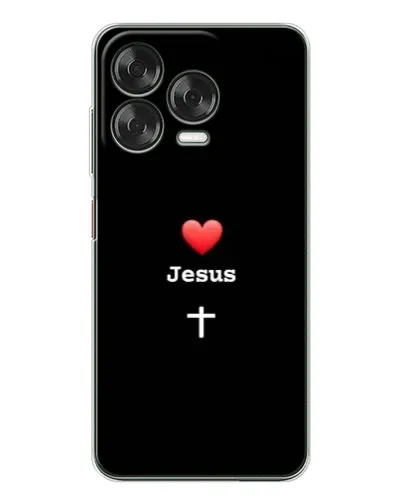 Чехол для ZTE Nubia V70 Design с картинкой «Сердце - Jesus»