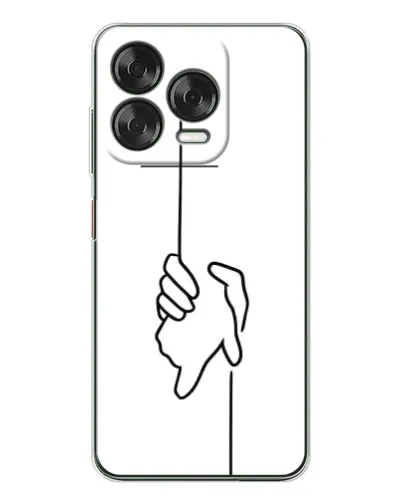 Чехол для ZTE Nubia V70 Design с картинкой «Рука держит»