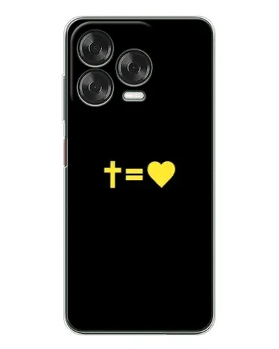 Чехол для ZTE Nubia V70 Design с картинкой «Сердце и Крест»