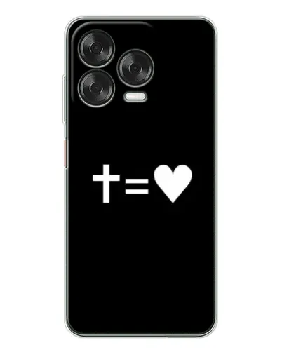 Чехол для ZTE Nubia V70 Design с картинкой «Крест и Сердце»