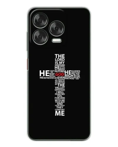 Чехол для ZTE Nubia V70 Design с картинкой «Текстовый крест» Чехол для ZTE Nubia V70 Design с картинкой «Текстовый крест»