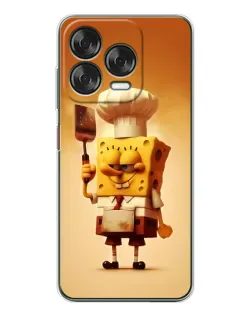 Чехол для ZTE Nubia V70 Design с картинкой «Губка Боб повар»