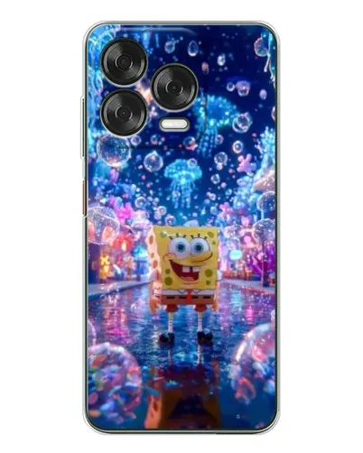 Чехол для ZTE Nubia V70 Design с картинкой «Неоновый океан»