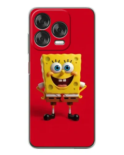 Чехол для ZTE Nubia V70 Design с картинкой «Спанч Боб на красном»