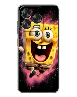 Чехол для ZTE Nubia V70 Design с картинкой «Взрывной Спанч Боб»