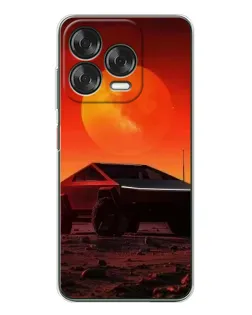 Чехол для ZTE Nubia V70 Design с картинкой «Cybertruck на Марсе»