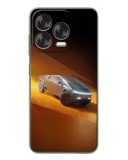 Чехол для ZTE Nubia V70 Design с картинкой «Cybertruck в пустыне»