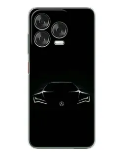 Чехол для ZTE Nubia V70 Design с картинкой «Mercedes — силуэт авто»
