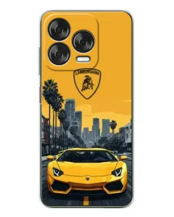 Чехол для ZTE Nubia V70 Design с картинкой «Желтый Lamborghini город» Чехол для ZTE Nubia V70 Design с картинкой «Желтый Lamborghini город»