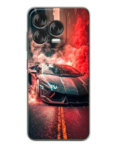 Чехол для ZTE Nubia V70 Design с картинкой «Lamborghini красный дым»