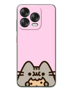 Чехол для ZTE Nubia V70 Design с картинкой «Pusheen и печенье»