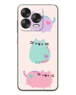 Чехол для ZTE Nubia V70 Design с картинкой «Pusheen трио»