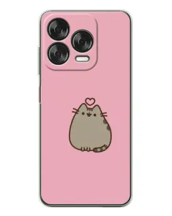 Чехол для ZTE Nubia V70 Design с картинкой «Pusheen сердце»